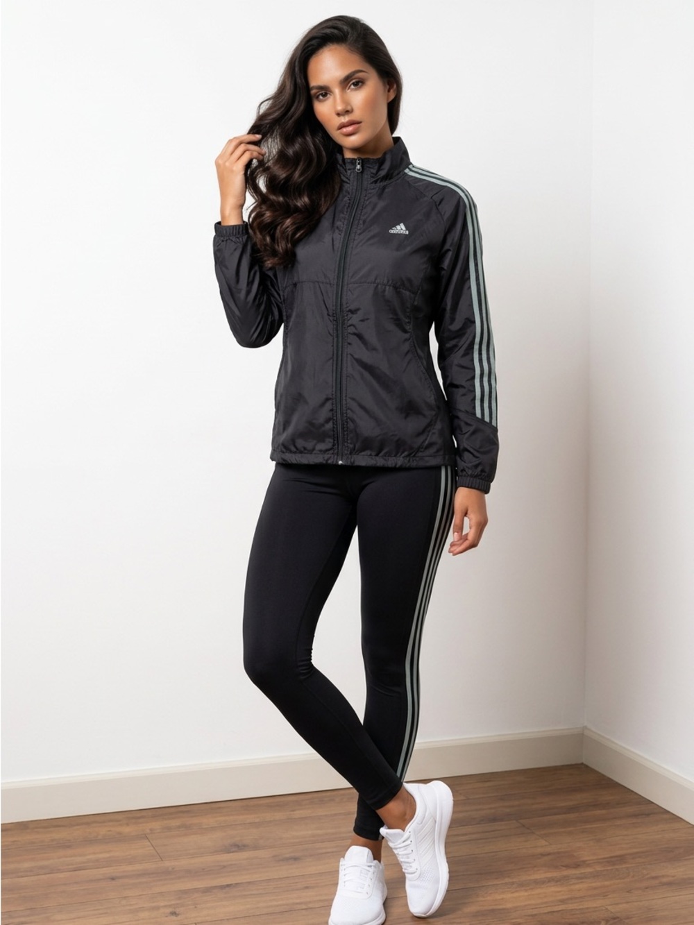 adidas Black Track Marathon Jacket